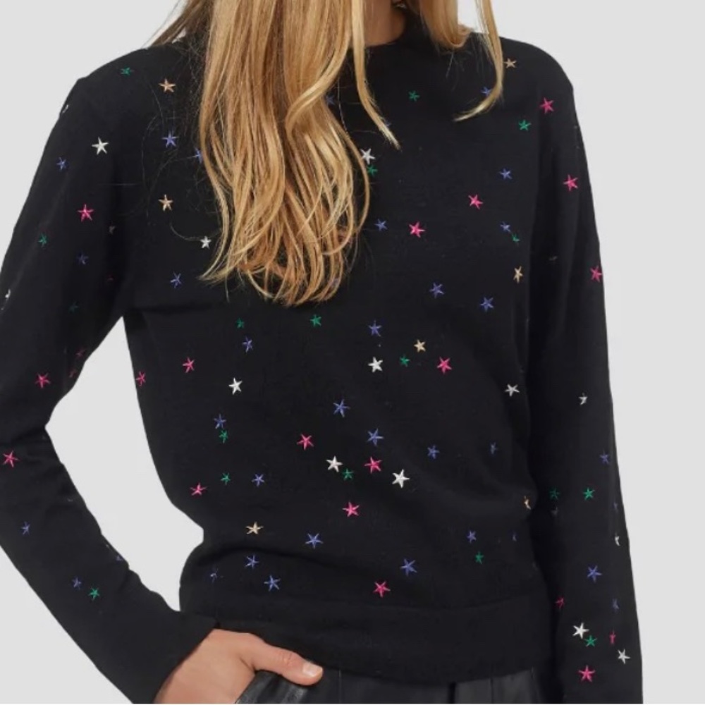 Nartelle Sweater-True Black with stars